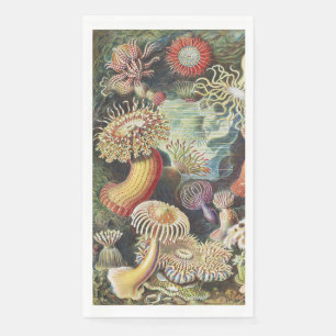 Haeckel Sea Anemones Nautical Sea Life Art Collage Paper Guest Towels