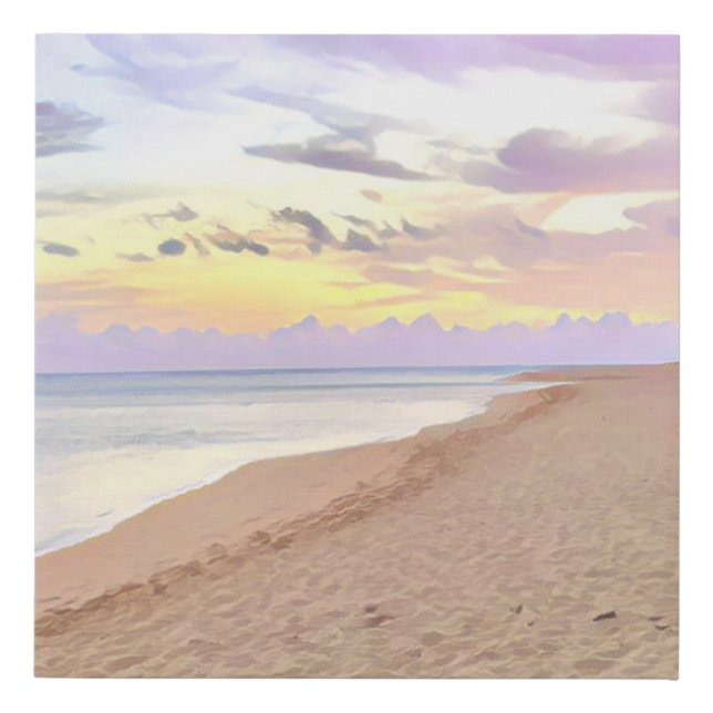 Haena Beach Faux Canvas Print (Front)