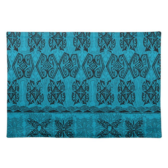 Haena Beach Hawaiian Primitive Tapa Placemat (Front)