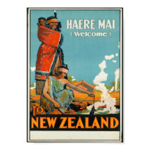 Haere Mai, Welcome to New Zealand Poster