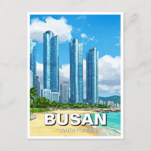 Haeundae Busan South Korea Travel Postcard