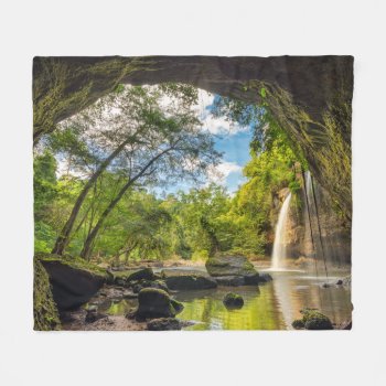 Haew Suwat Waterfall Fleece Blanket by intothewild at Zazzle