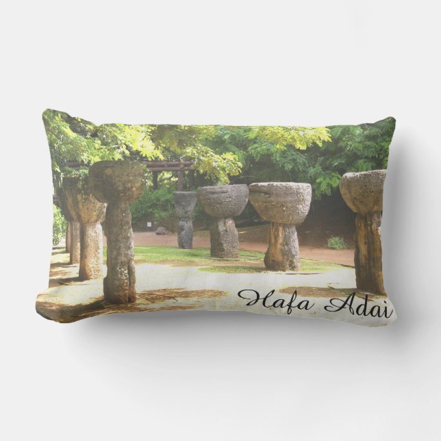 Hafa Adai Guam Latte Stone Pillows (Front)