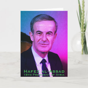 Hafez al-Assad, Syrian Arab Republic President Thank You Card