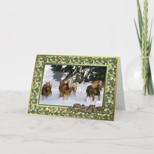 Haflinger Horse Blank Christmas Card