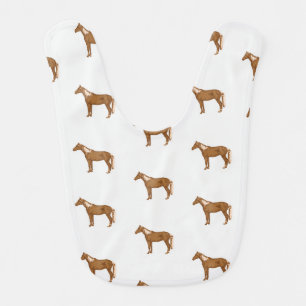 Haflinger Horse Equestrian Painting Animals Lovers Baby Bib