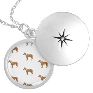 Haflinger Horse Equestrian Painting Animals Lovers Locket Necklace