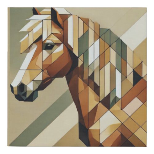 Haflinger Horse v1 Faux Canvas Print