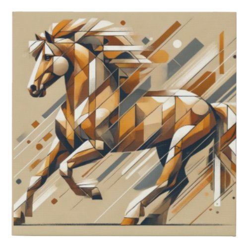 Haflinger Horse v2 Faux Canvas Print
