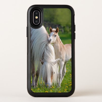 Haflinger Horses Cute Baby Foal With Mum Photo / OtterBox Symmetry iPhone X Case