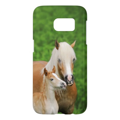 Haflinger Horses Cute Foal Kiss Mum  _ Phonecase Samsung Galaxy S7 Case