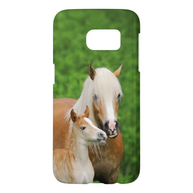 Haflinger Horses Cute Foal Kiss Mum  - Phonecase Case-Mate Samsung Galaxy Case (Back)