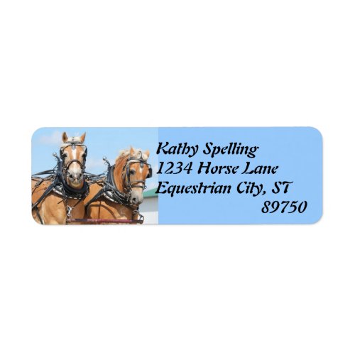 Haflinger Horses Label