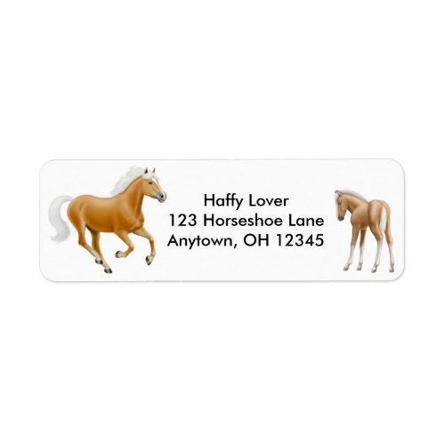 Haflinger Palomino Horse Label