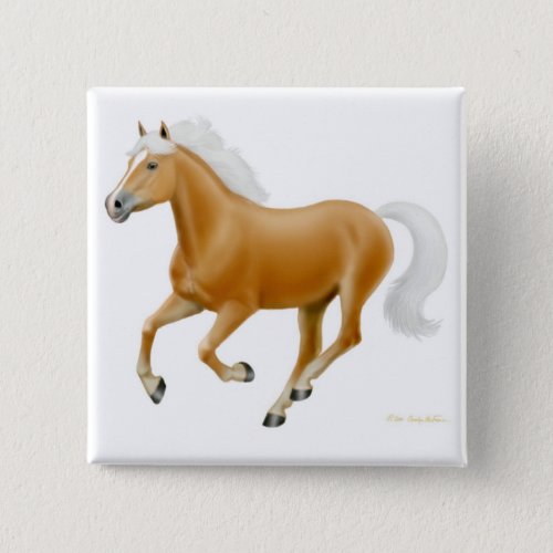 Haflinger Palomino Horse Pin White