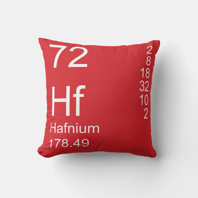 Hafnium Throw Pillow (Front)