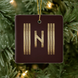 Hagalaz Brown Grunge Ornaments