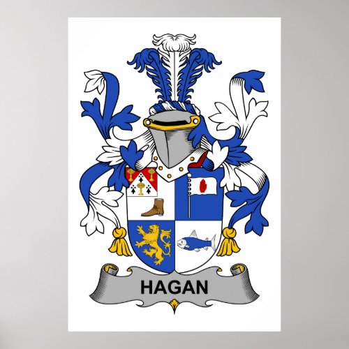 Hagan Family Crest Poster