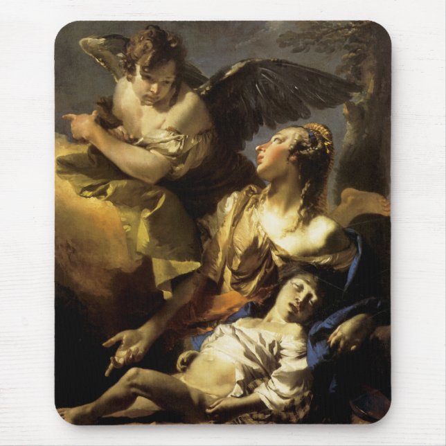 Hagar and Ismael in the Wilderness Mouse Pad (Front)