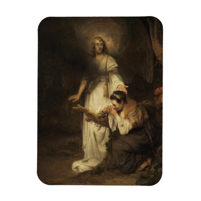 Hagar and the Angel (by Carel Fabritius) Magnet (Vertical)