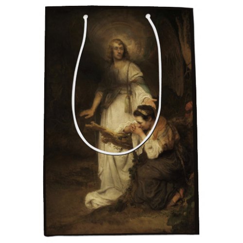 Hagar and the Angel by Carel Fabritius Medium Gift Bag