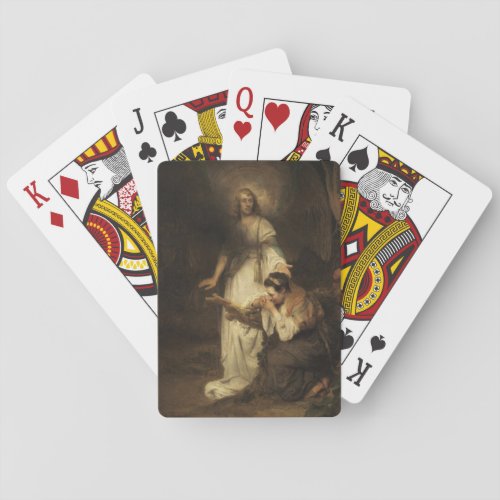 Hagar and the Angel by Carel Fabritius Poker Cards