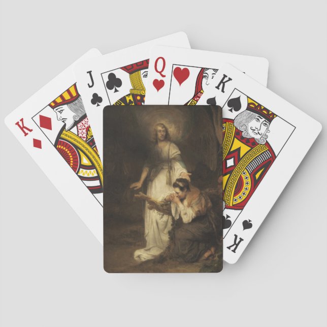 Hagar and the Angel (by Carel Fabritius) Poker Cards (Back)