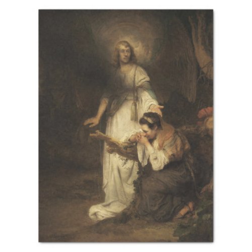 Hagar and the Angel by Carel Fabritius Tissue Paper