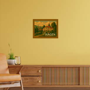 Hagen Germany City Art Poster