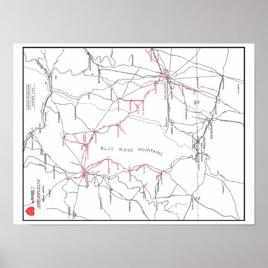 Hagerstown & Frederick Railway System Map (c 1923) Poster