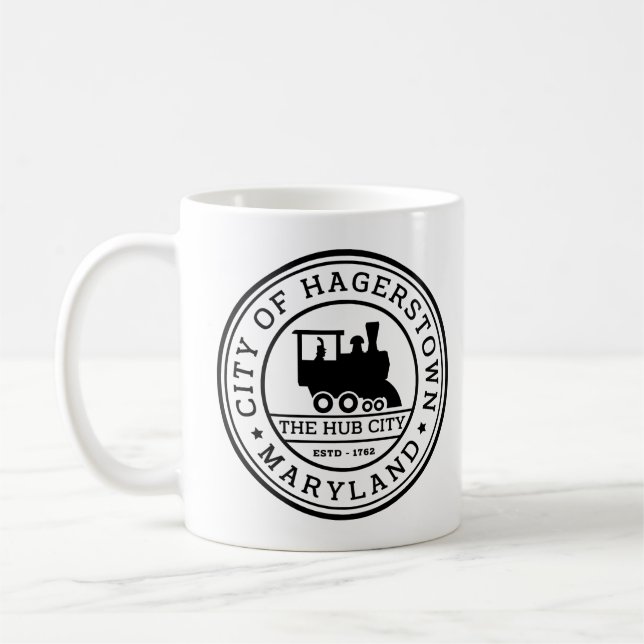 Hagerstown Hub City Train Coffee Mug (Left)