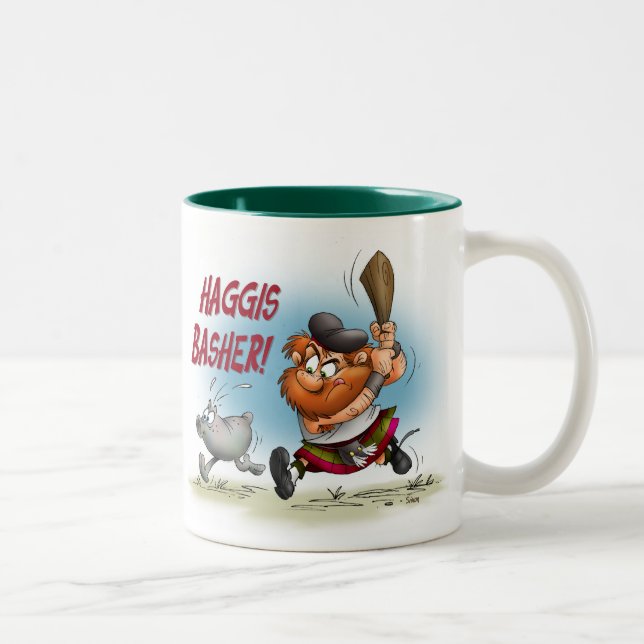Haggis Basher Two-Tone Coffee Mug (Right)