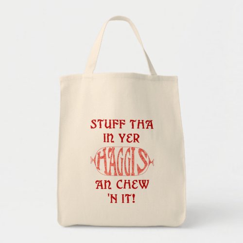 Haggis Funny Scottish Tote bag