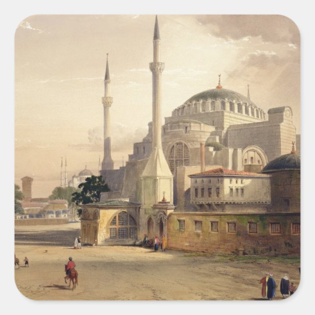 Haghia Sophia, plate 17: exterior view of the mosq Square Sticker (Front)