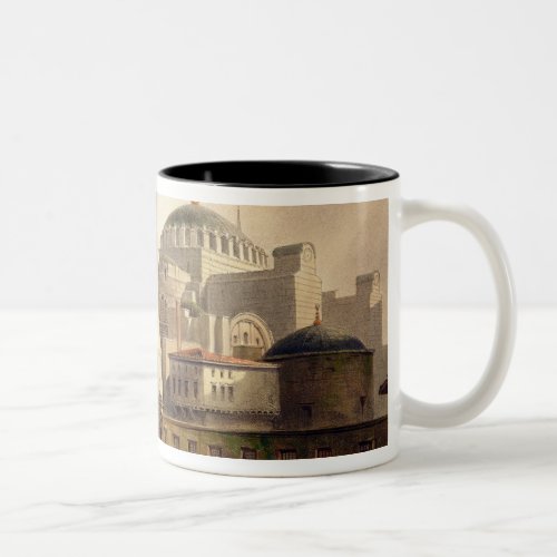 Haghia Sophia plate 17 exterior view of the mosq Two_Tone Coffee Mug