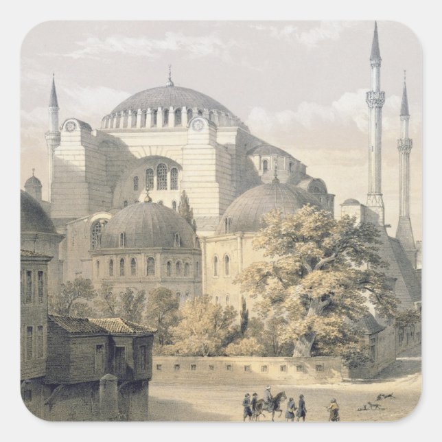 Haghia Sophia, plate 19: exterior view of the mosq Square Sticker (Front)