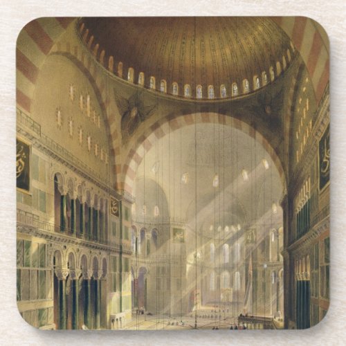 Haghia Sophia plate 24 interior of the central d Coaster