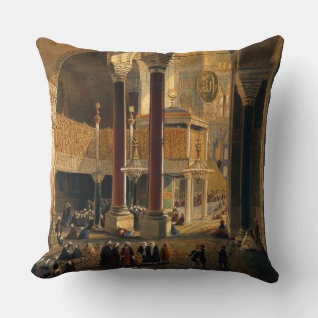 Haghia Sophia, plate 8: the Imperial Gallery and b Throw Pillow (Front)