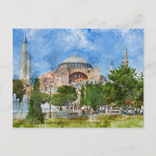 Hagia Sophia in Sultanahmet Istanbul Postcard