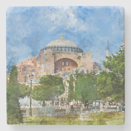 Hagia Sophia in Sultanahmet Istanbul Stone Coaster