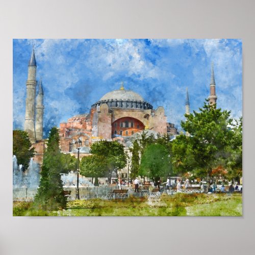 Hagia Sophia in Sultanahmet Istanbul Turkey Poster