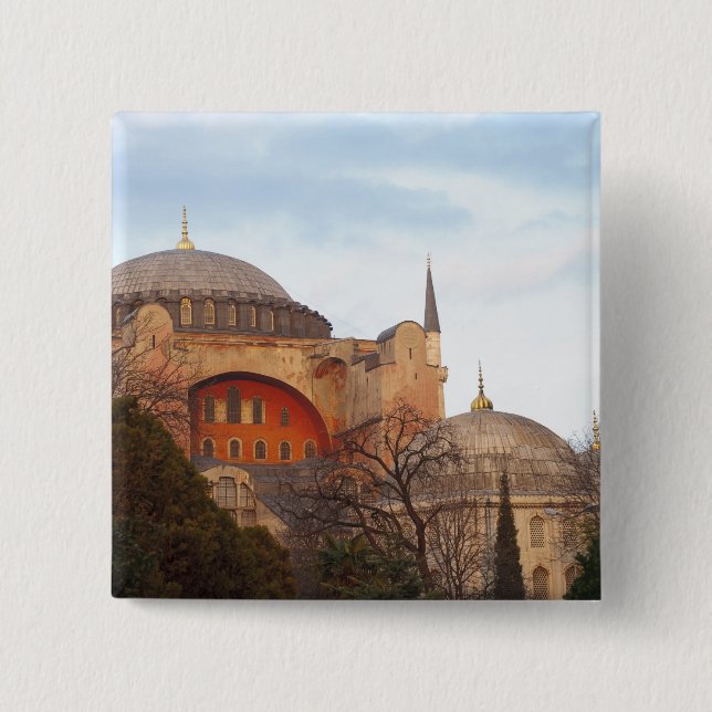 Hagia Sophia inaugurated by the Byzantine Pinback Button (Front)