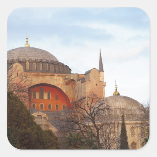 Hagia Sophia inaugurated by the Byzantine Square Sticker