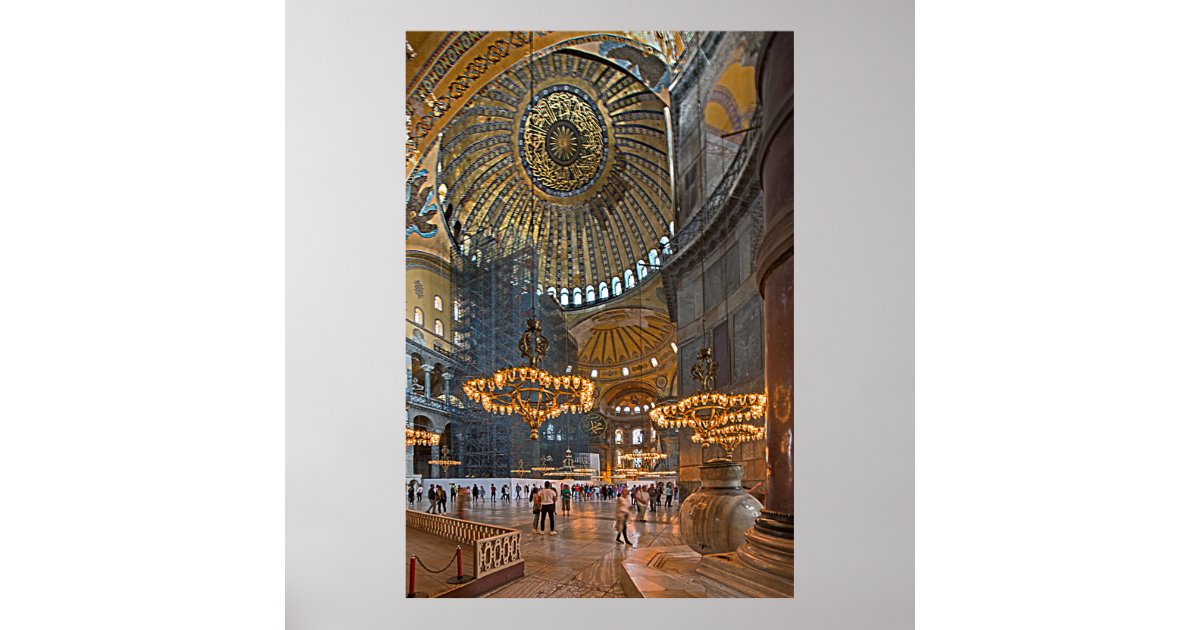 Hagia Sophia. Interior design. Poster | Zazzle