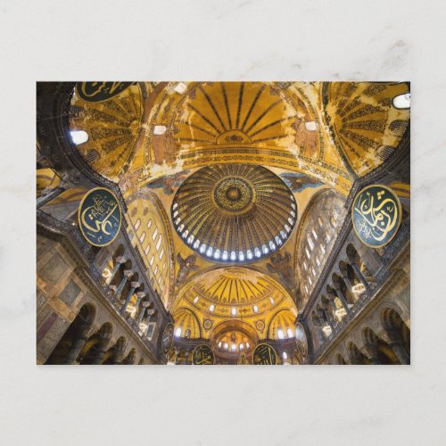 Hagia Sophia Interior in Istanbul Postcard