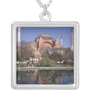 Hagia Sophia, Istanbul, Turkey Silver Plated Necklace