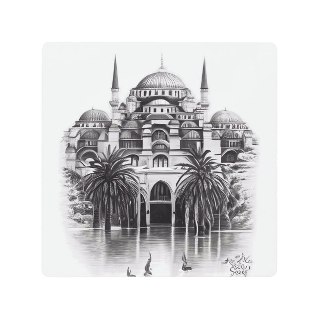 Hagia Sopya in Istanbul Turkey Metal Wall Art (Front)