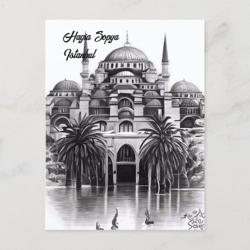 Hagia Sopya in Istanbul Turkey Postcard