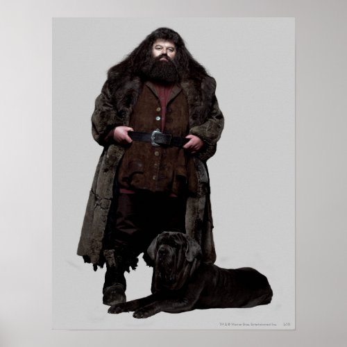 Hagrid and Dog Poster