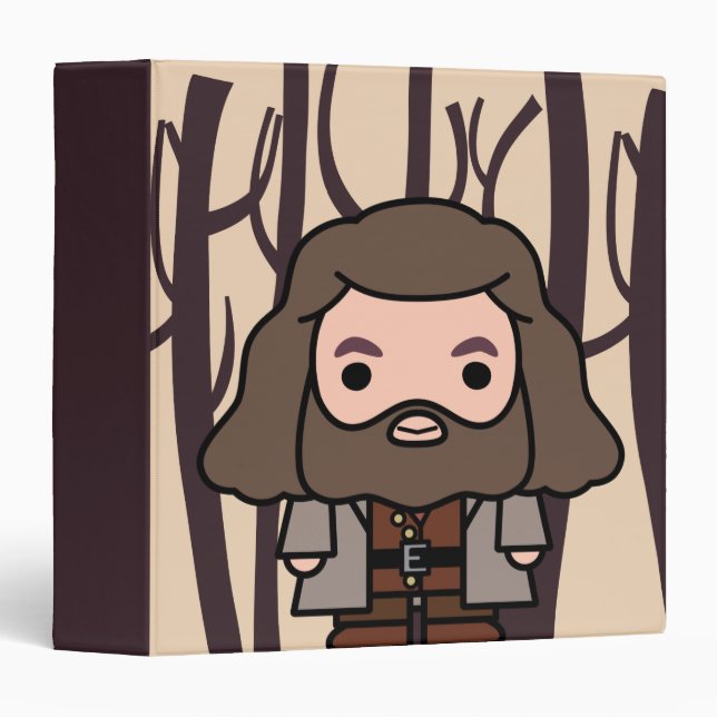Hagrid Cartoon Character Art 3 Ring Binder (Front/Spine)